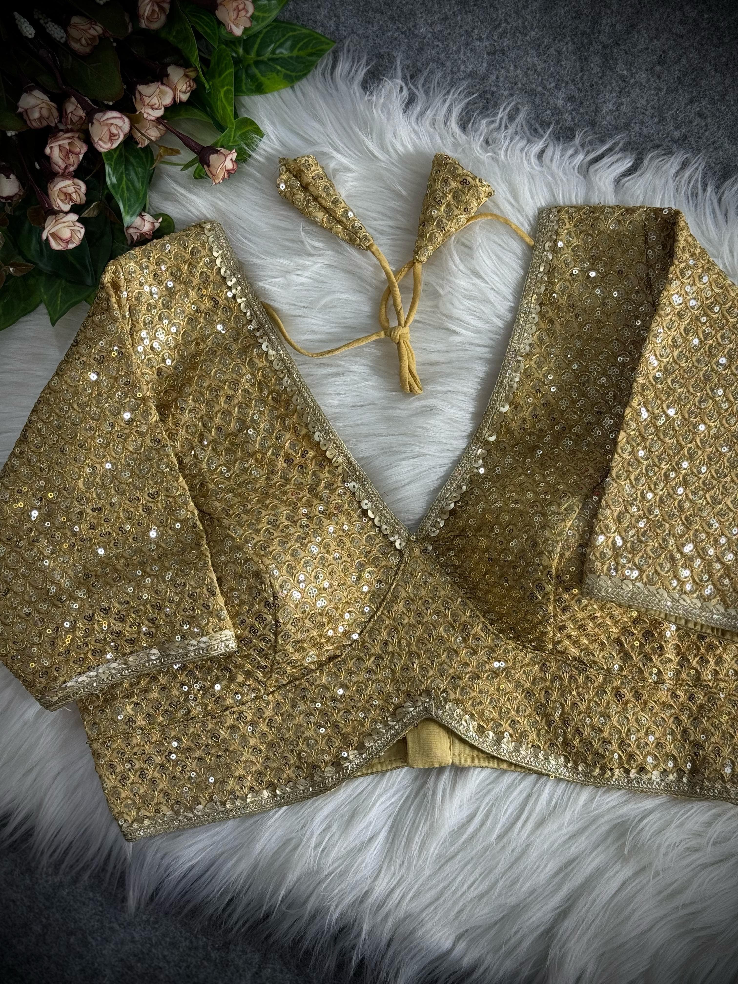 Shimmer Luxe V-Cut Blouse