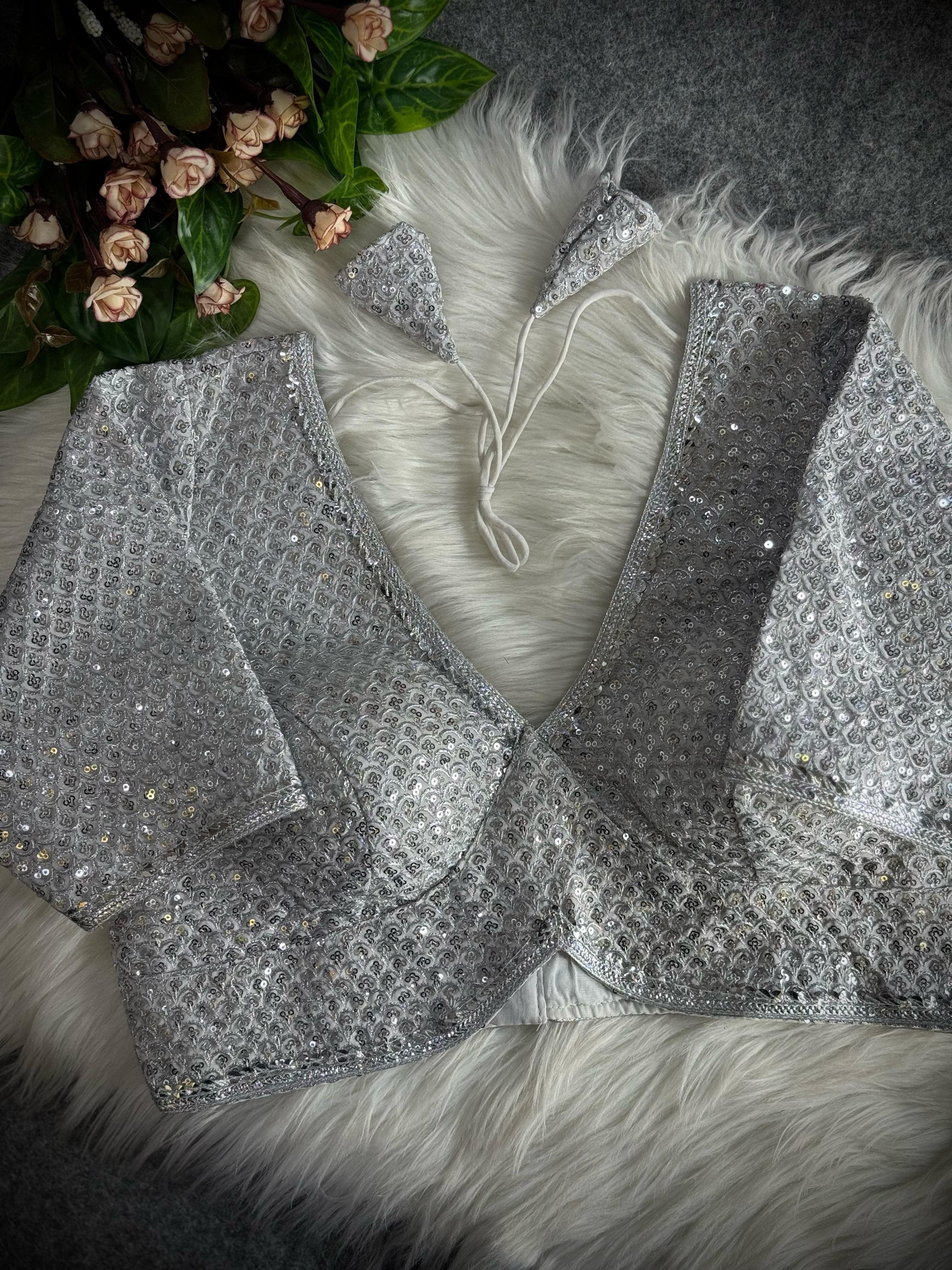 Shimmer Luxe V-Cut Blouse
