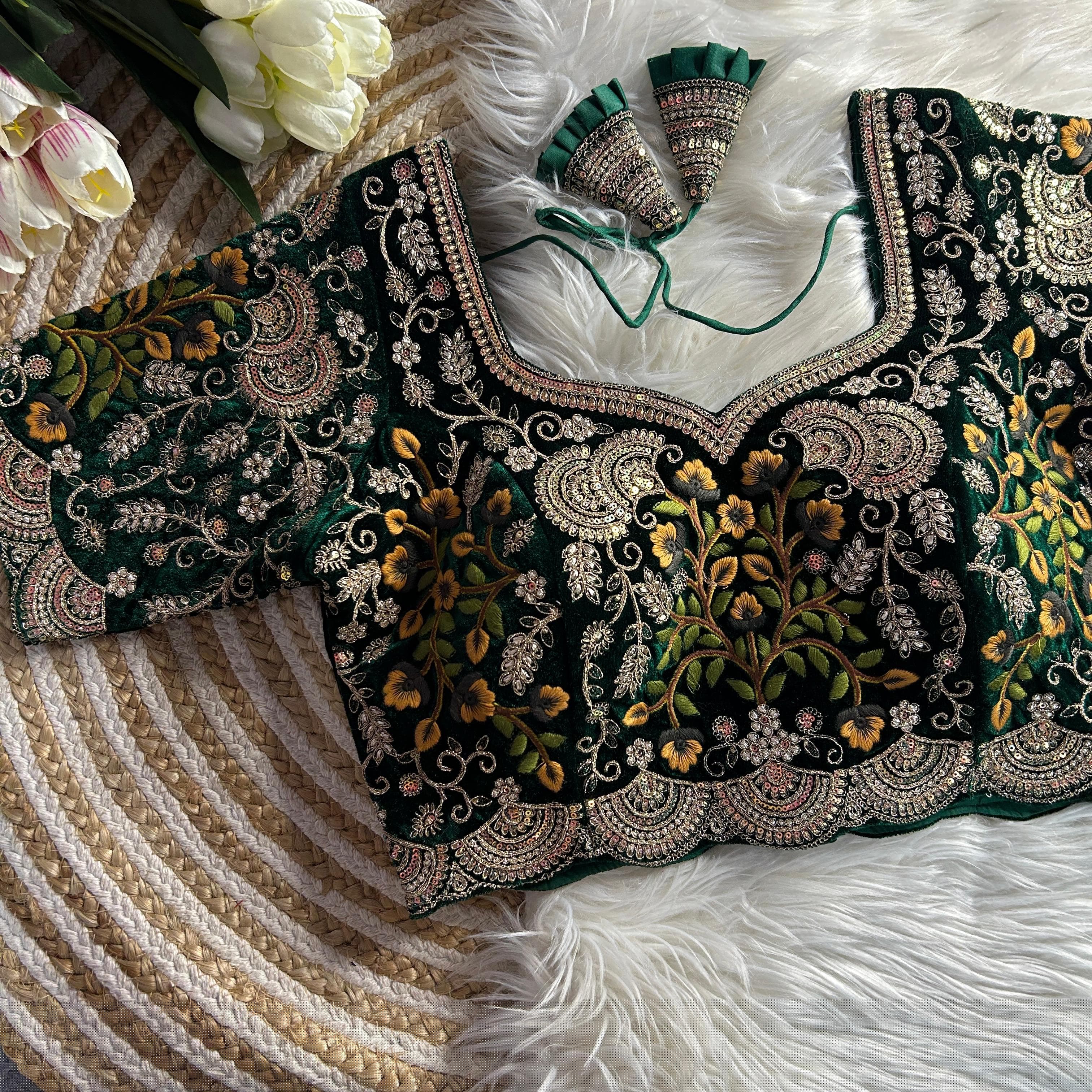 Flower Embroidered Blouse
