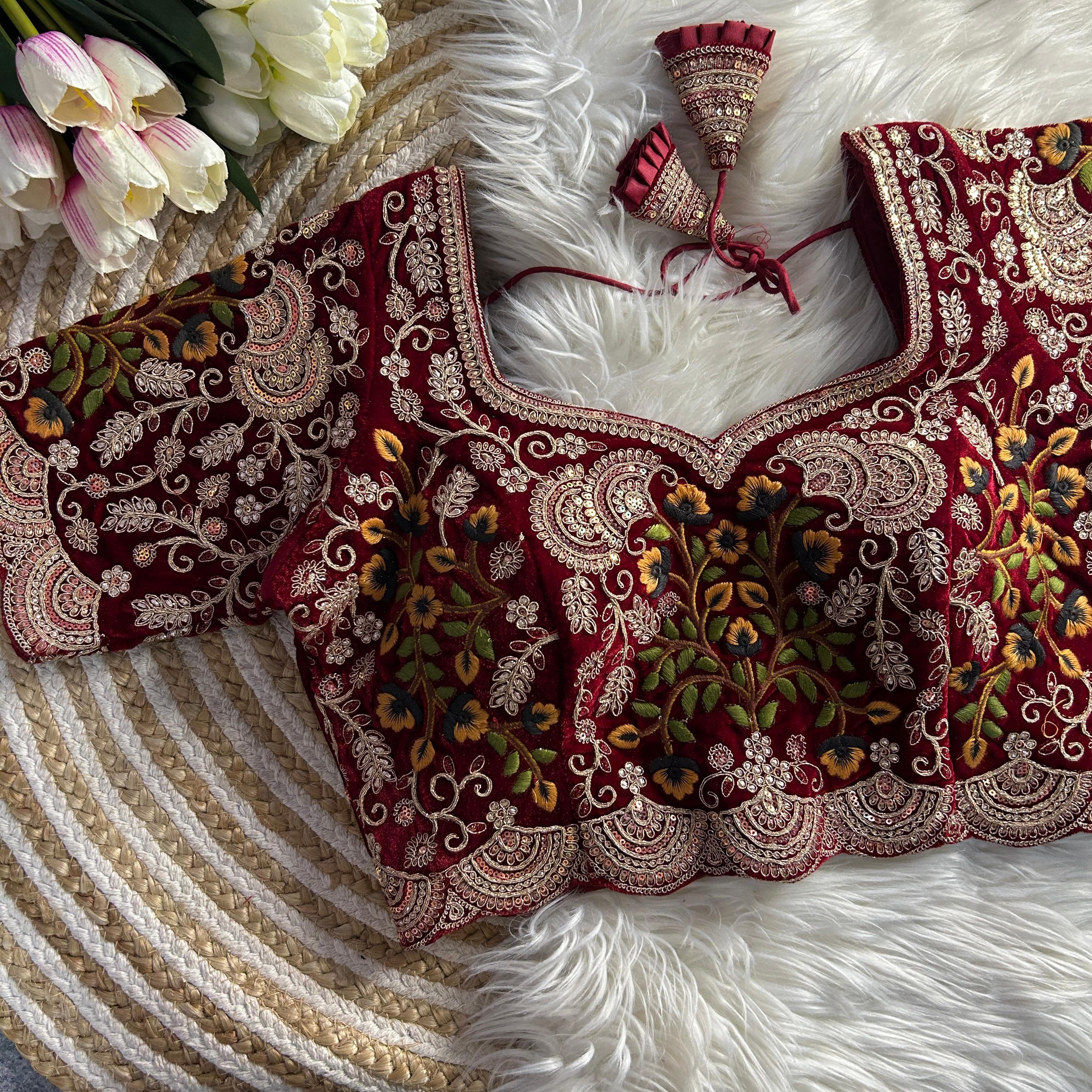 Flower Embroidered Blouse